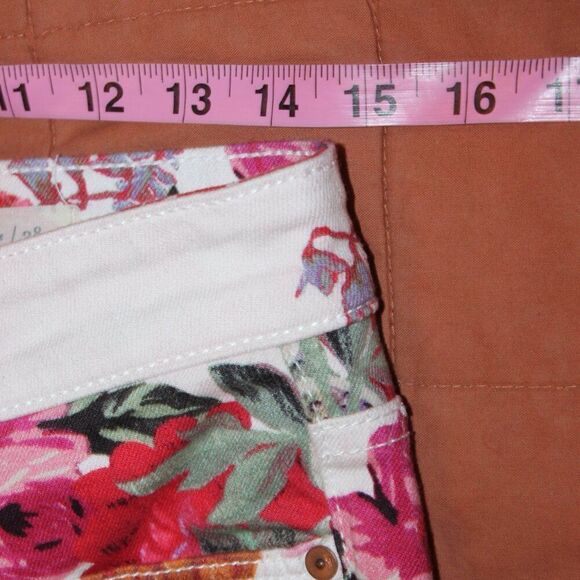 Pilcro and the Letterpress Multi Floral High Rise Skinny Jeans Women's Size 28 - Picture 10 of 13